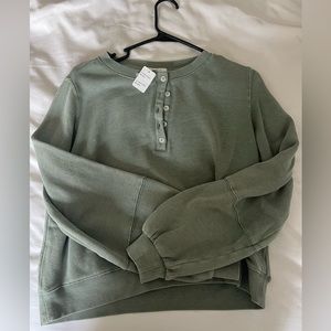 Z supply green crew neck sweatshirt new with tags size medium